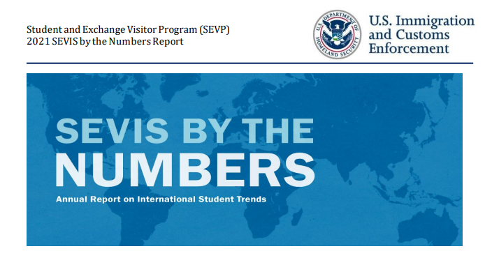 美移民局2021年度报告：在美中国留学生近35万！